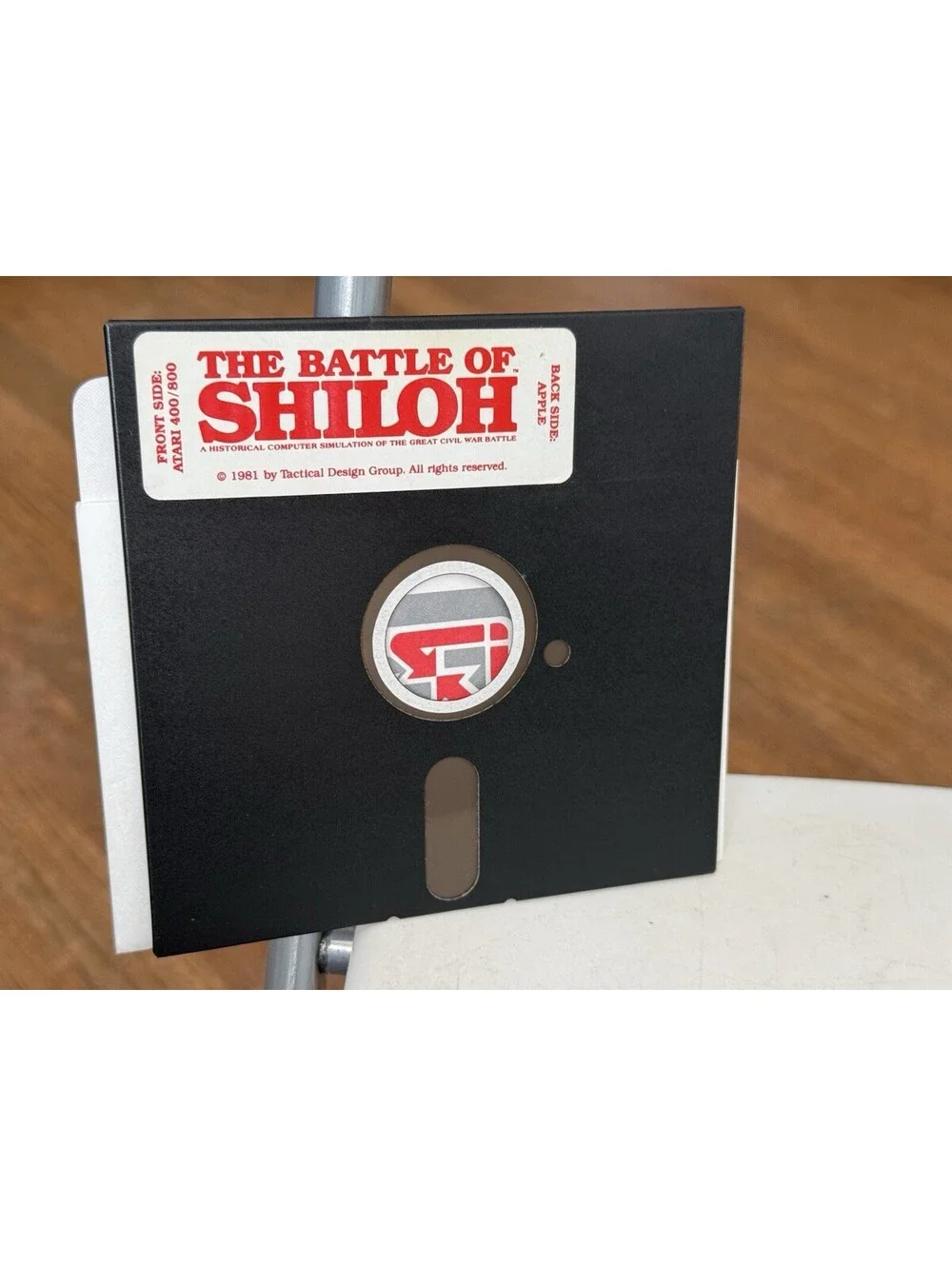 vintage 5.25-inch floppy disk for the 1981 computer game The Battle of Shiloh